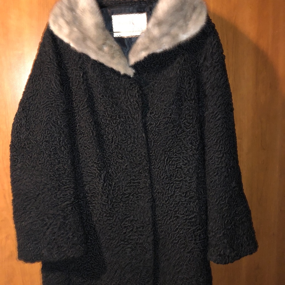 Winter mouton coat